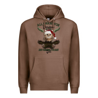 Chestnut All I Want For Christmas Is You Just Kidding I Want Cats Premium Hoodie - Bettercallsaul