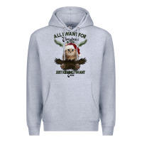 Heather Grey All I Want For Christmas Is You Just Kidding I Want Cats Premium Hoodie - Bettercallsaul