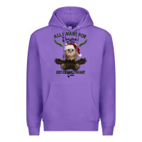 Purple All I Want For Christmas Is You Just Kidding I Want Cats Premium Hoodie - Bettercallsaul