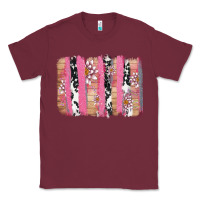 Burgundy v.d cow and lotus brushstrock Classic Tee - AdoDesignShop