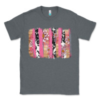 Charcoal Heather v.d cow and lotus brushstrock Classic Tee - AdoDesignShop