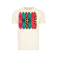 Vintage Arctic Colored Leopard and Wood Patterned Western Brush Strokes Vintage Tee - Bettercallsaul