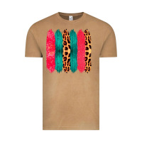 Vintage Camel Colored Leopard and Wood Patterned Western Brush Strokes Vintage Tee - Bettercallsaul