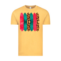 Vintage Mustard Colored Leopard and Wood Patterned Western Brush Strokes Vintage Tee - Bettercallsaul
