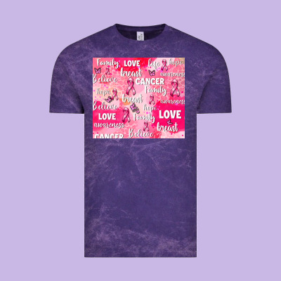 Breast Cancer Awareness Pink Vintage Tee Designed By Adodesignshop