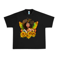 Black butterfly afro woman juneteenth Urban Heavy Tee - AdoDesignShop