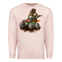 Monster Truck And T Rex Dinosaur Premium Sweatshirt | Teevron