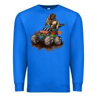 True Royal monster truck and t rex dinosaur Premium Sweatshirt - LillyAllenDesigns