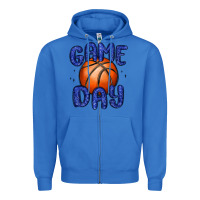 True Royal game day basketball Zipper Hoodie - MaliasSmallBusiness