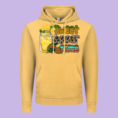 Sweet Summer Time Pineapple Vintage Hoodie Designed By Racoondesign