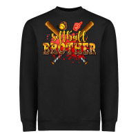 Black softball brother Heavyweight Sweatshirt - AdoDesignShop