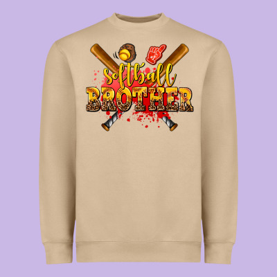 Softball Brother Heavyweight Sweatshirt Designed By Adodesignshop