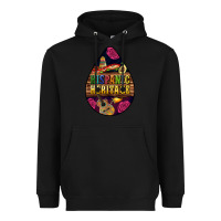 Black teardrop Hispanic Heritage Heavyweight Hoodie - BundleAndBundleShop