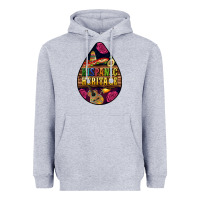 Heather Grey teardrop Hispanic Heritage Heavyweight Hoodie - BundleAndBundleShop