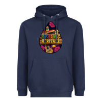 Navy teardrop Hispanic Heritage Heavyweight Hoodie - BundleAndBundleShop