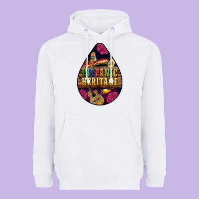 Teardrop Hispanic Heritage Heavyweight Hoodie Designed By Bundleandbundleshop