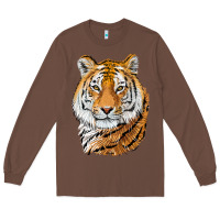 Chestnut Tiger Head Long Sleeve Tee - LillyAllenDesigns