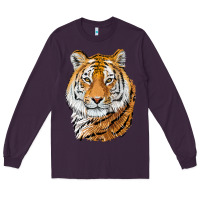 Plum Tiger Head Long Sleeve Tee - LillyAllenDesigns