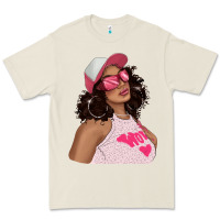 Bone pink sunglasses afro black girl Premium Tee - texasbilliewilder