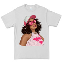 Dove Grey pink sunglasses afro black girl Premium Tee - texasbilliewilder