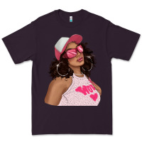 Plum pink sunglasses afro black girl Premium Tee - texasbilliewilder