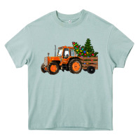 Arona Christmas Orange Farm Tractor Heavy Core Tee - RanaPortraitStore