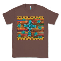 Chestnut western gemstone cross sunflowers leopard serape glitter wooden tumble Classic Tee - Artiststas