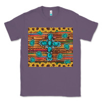 Lavender western gemstone cross sunflowers leopard serape glitter wooden tumble Classic Tee - Artiststas