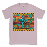 Lilac western gemstone cross sunflowers leopard serape glitter wooden tumble Classic Tee - Artiststas