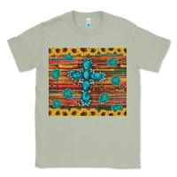 Matcha western gemstone cross sunflowers leopard serape glitter wooden tumble Classic Tee - Artiststas