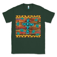 Sports Green western gemstone cross sunflowers leopard serape glitter wooden tumble Classic Tee - Artiststas