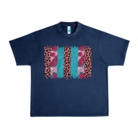 Navy valentines day leopard rose glitter brush stoke Urban Heavy Tee - JahusDesignShop