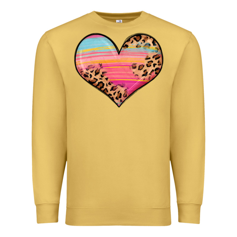 Valentine S Day Colorful Heart Premium Sweatshirt by LillyAllenDesigns | Teevron