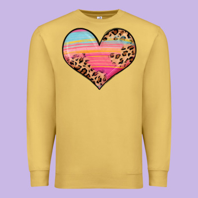 Valentine S Day Colorful Heart Premium Sweatshirt Designed By Lillyallendesigns