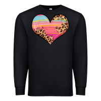 Black valentine s day colorful heart Premium Sweatshirt - LillyAllenDesigns