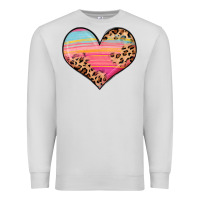 Dove Grey valentine s day colorful heart Premium Sweatshirt - LillyAllenDesigns