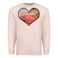 Pale Pink valentine s day colorful heart Premium Sweatshirt - LillyAllenDesigns