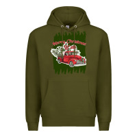 Army Green merry christmas y'all truck Premium Hoodie - Bettercallsaul