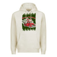 Oatmeal Heather merry christmas y'all truck Premium Hoodie - Bettercallsaul