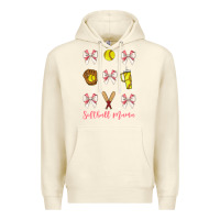 Sandshell softball coquette bow Premium Hoodie - JahusDesignShop