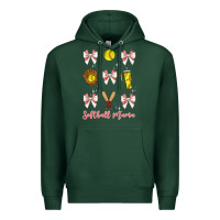 Softball Coquette Bow Premium Hoodie | Teevron