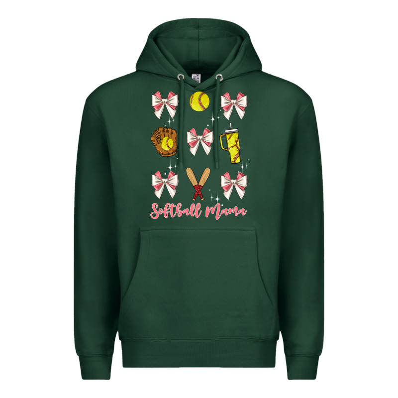 Softball Coquette Bow Premium Hoodie by JahusDesignShop | Teevron