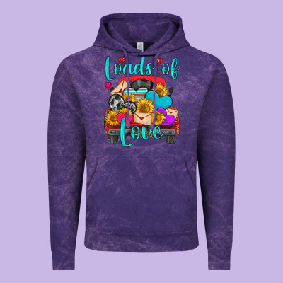 Loads Of Love With Truck Vintage Hoodie Designed By Hra Design Shop