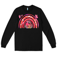 Black valentines day rainbow with heart Long Sleeve Tee - NancyCooperArtShop