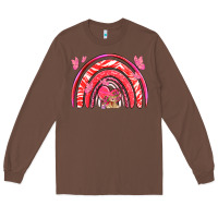 Chestnut valentines day rainbow with heart Long Sleeve Tee - NancyCooperArtShop