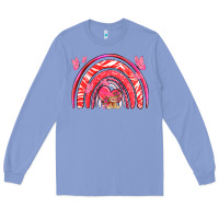 Colony Blue valentines day rainbow with heart Long Sleeve Tee - NancyCooperArtShop