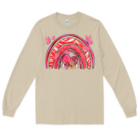 Mushroom valentines day rainbow with heart Long Sleeve Tee - NancyCooperArtShop