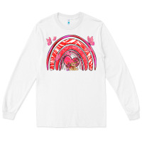 White valentines day rainbow with heart Long Sleeve Tee - NancyCooperArtShop