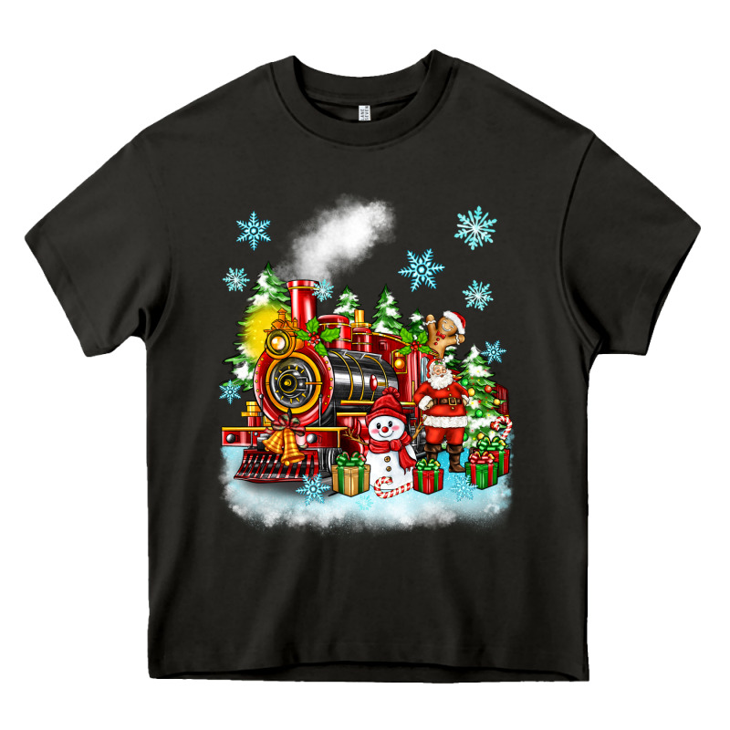 Christmas Polar Express Santa Heavy Core Tee by Zillion Design Studio | Teevron