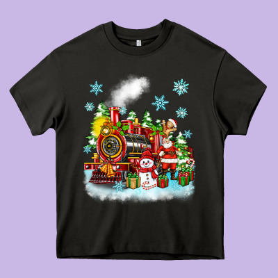 Heavy Core Tee christmas polar express santa